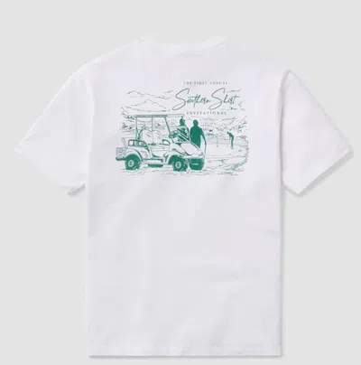 Southern Shirt Company Men's Stay The Course Short Sleeve Tee In Bright White In White