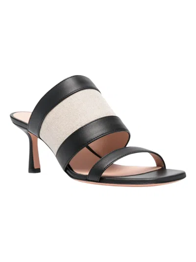 Bally Bianka 6303513 Ladies Two-tone Black Leather Mules In Black