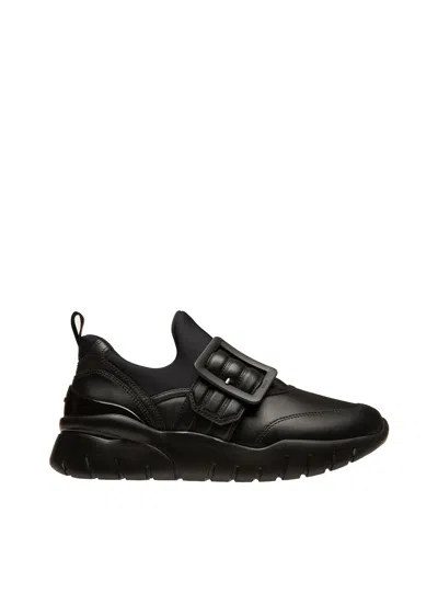 Bally Brinelle 6239651 Women's Black Calf Plain Leather Sneakers In Black