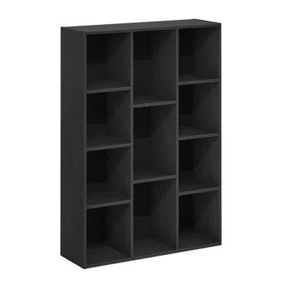 Furinno Luder 11-cube Reversible Open Shelf Bookcase, Blackwood