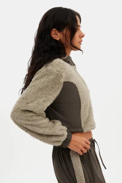 Girlfriend Collective Laurel Recycled Fleece Cropped Anorak
