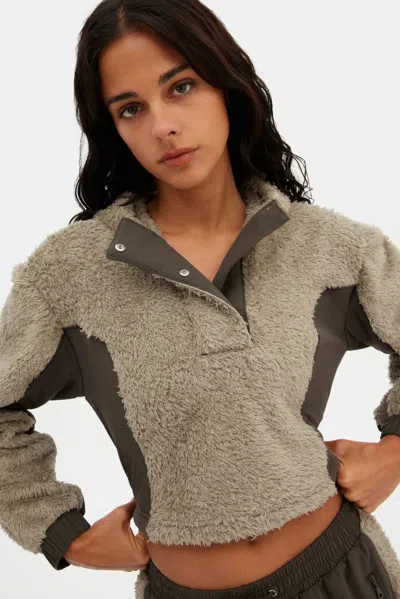 Girlfriend Collective Laurel Recycled Fleece Cropped Anorak