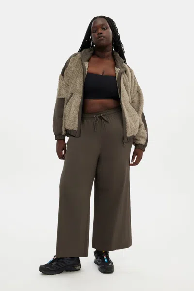 Girlfriend Collective Laurel Recycled Fleece Paneled Bomber