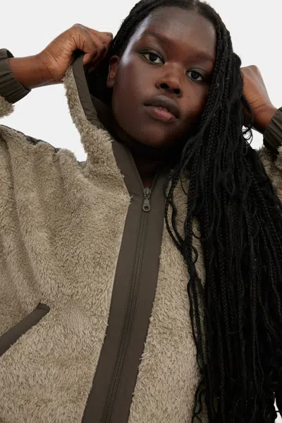 Girlfriend Collective Laurel Recycled Fleece Paneled Bomber