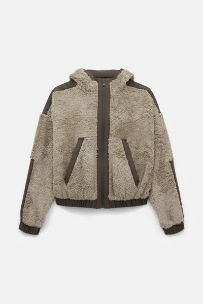 Girlfriend Collective Laurel Recycled Fleece Paneled Bomber
