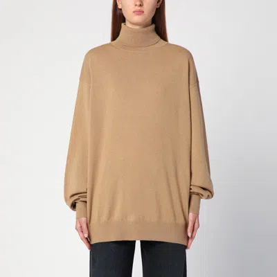 Dries Van Noten Roll-neck Cashmere Jumper In Beige
