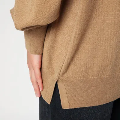 Dries Van Noten Roll-neck Cashmere Jumper In Beige