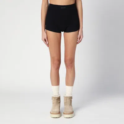 Essentials Embossed Logo Knit Shorts In Black