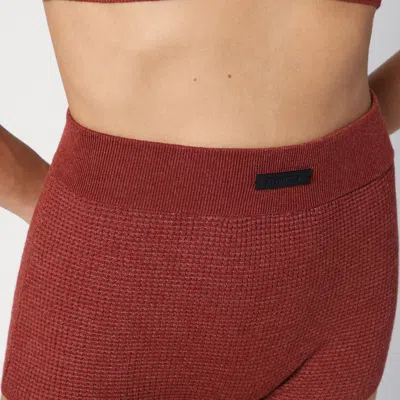 Essentials Fear Of God  Burgundy Honeycomb Short In Grey