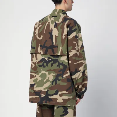 Essentials Camouflage Recycled Nylon Blend Shirt In Green