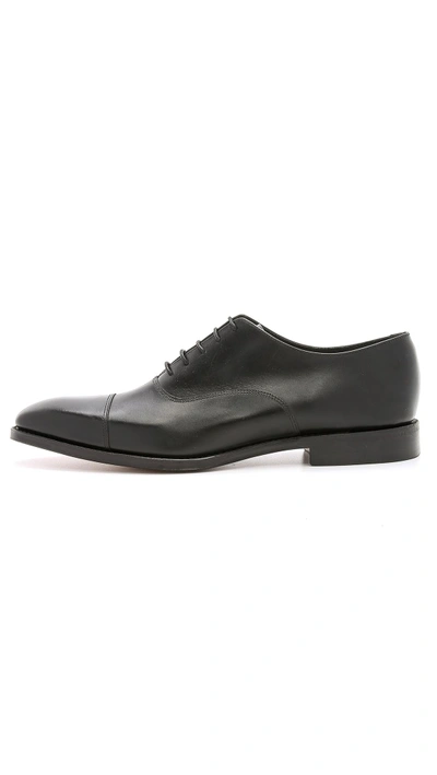 Shop Loake 1880 1880 Rothschild Cap Toe Oxfords In Black