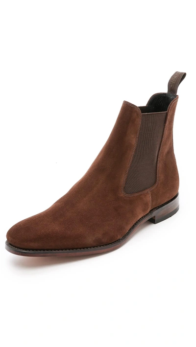 Shop Loake 1880 1880 Mitchum Suede Chelsea Boots In Brown