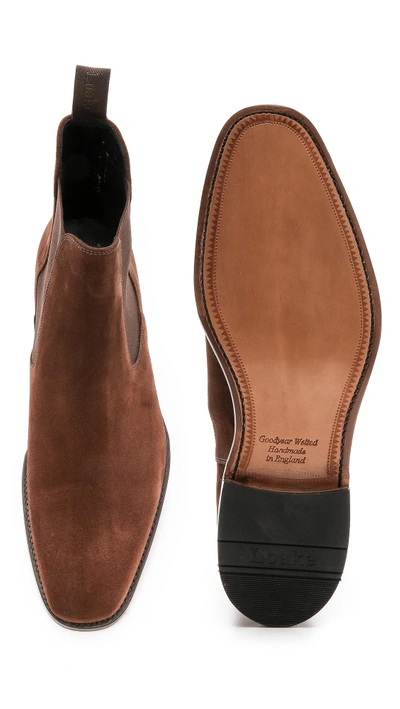 Shop Loake 1880 1880 Mitchum Suede Chelsea Boots In Brown