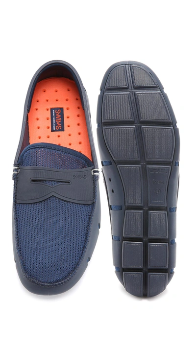 Shop Swims Penny Loafers In Navy