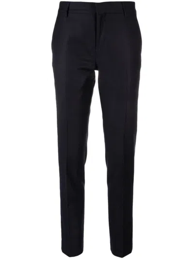 Ami Alexandre Mattiussi Tailored Straight Leg Wool Trousers In Blue