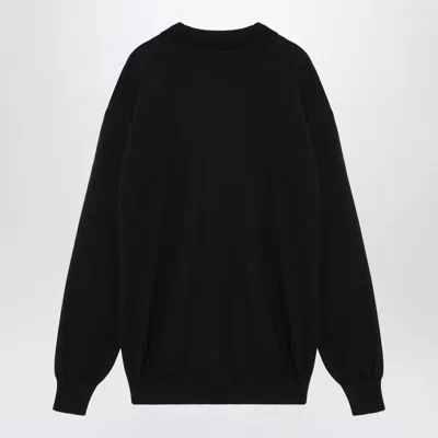 Shop Auralee Blend Polo Jumper In Black