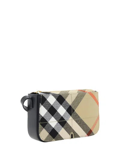 Shop Burberry Shoulder Bags In Beige