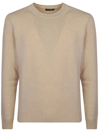 Cenere Gb Maglia 100% Cashmere Pregiato Finezza 12 P In Beige