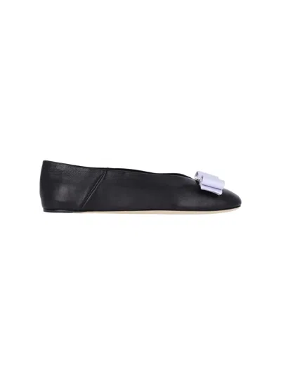 Shop Ferragamo Flat Shoes In Black