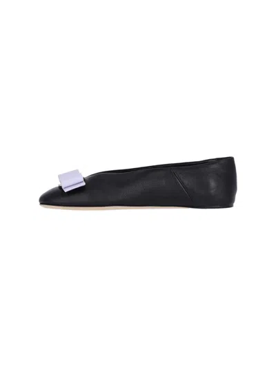 Shop Ferragamo Flat Shoes In Black