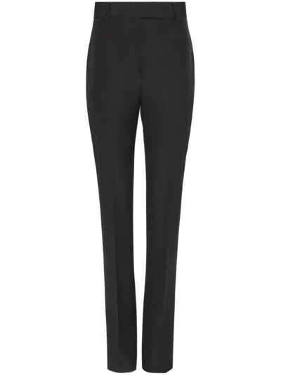 Shop Ferragamo Trousers In Black