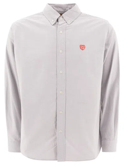 Shop Human Made "oxford" Shirt In Grey