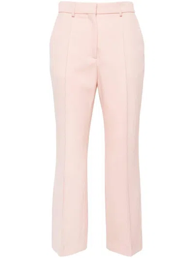 Lanvin Straight Leg Trousers Flared Hem In Pink