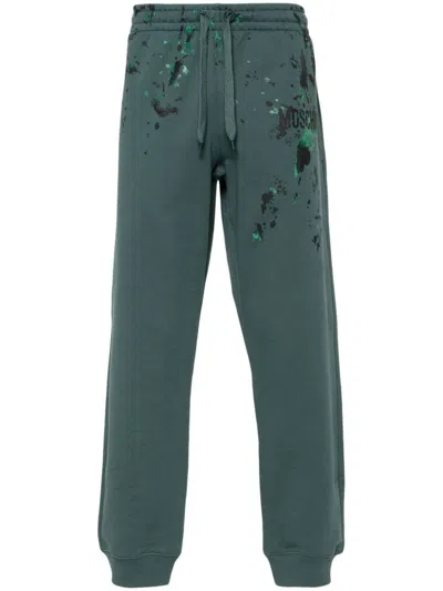 Moschino Logo-print Track Pants In Green