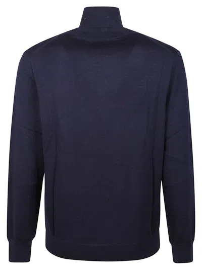 Polo Ralph Lauren Refined Turtleneck Sweater In Deep Navy Wool In Blue