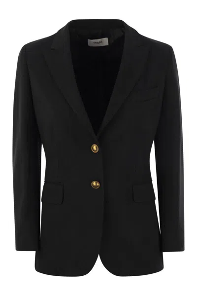 Saulina Angelica - Milano Stitch Two-button Blazer In Black
