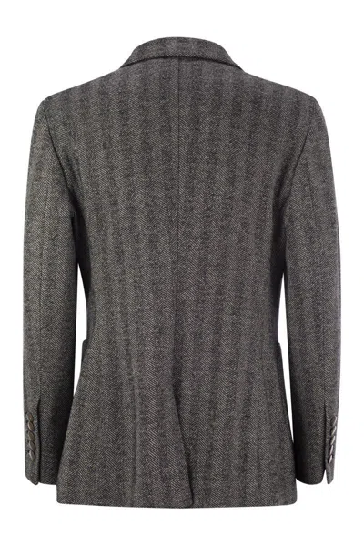Saulina Assunta - Double-breasted Jacket In Grey