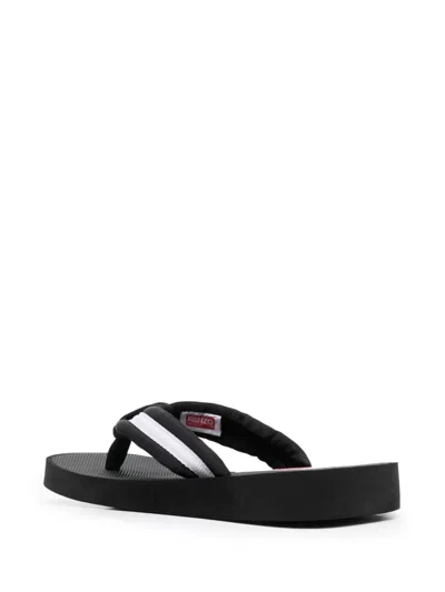 Kenzo 25mm Setta Nylon Thong Flats In Black