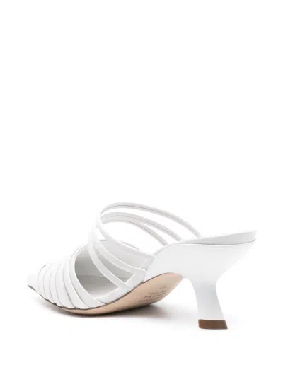 Vic Matie 65mm Leather Mules In White
