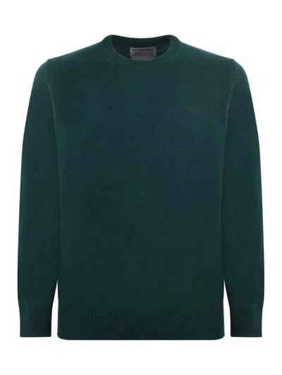 Mc2 Saint Barth Logo Embroidered Crewneck Jumper In Green
