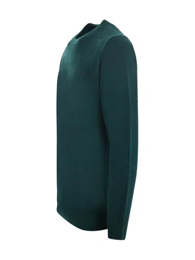Mc2 Saint Barth Logo Embroidered Crewneck Jumper In Green