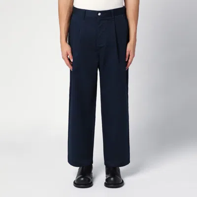 Shop New Amsterdam Surf Association Navy Blend Trousers In Blue