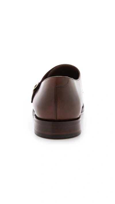 Shop Loake 1880 1880 Cannon Monk Strap Shoes In Dark Brown