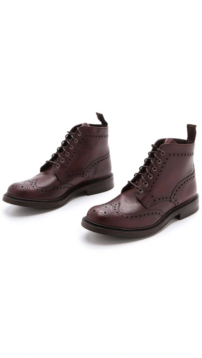 Shop Loake 1880 1880 Bedale Heavy Brogue Boots In Brown Grain