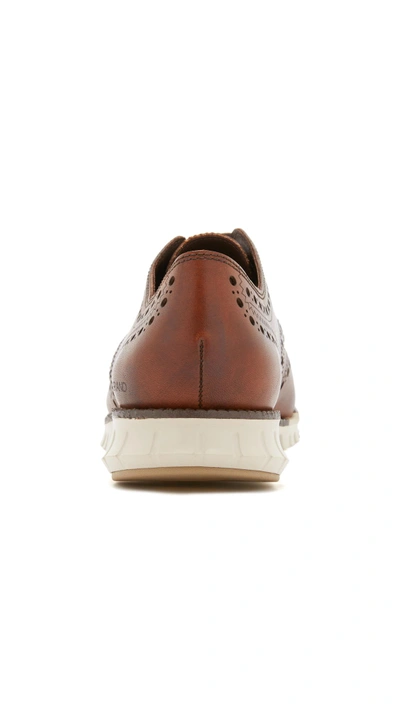 Shop Cole Haan Zerogrand Wingtip Oxford Shoes In British Tan