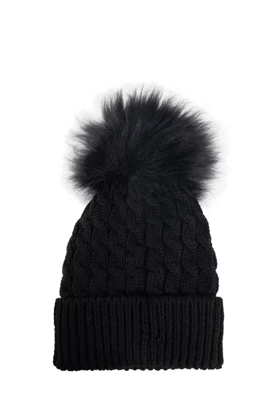 Shop Moncler Woman Black Hats