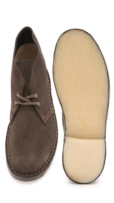 Clarks Suede Desert Boot In Brown