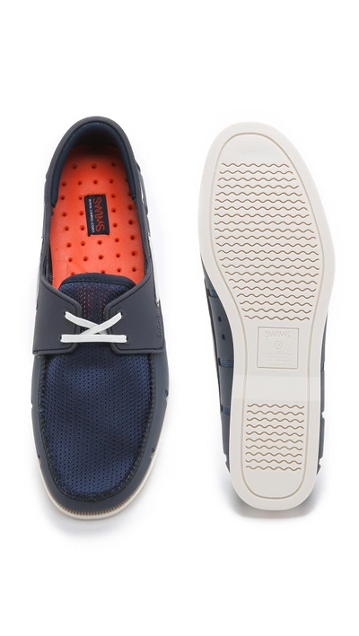 Shop Swims Boat Loafers In Navy/white