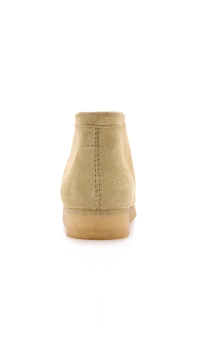 Clarks Suede Wallabee Boot In Maple