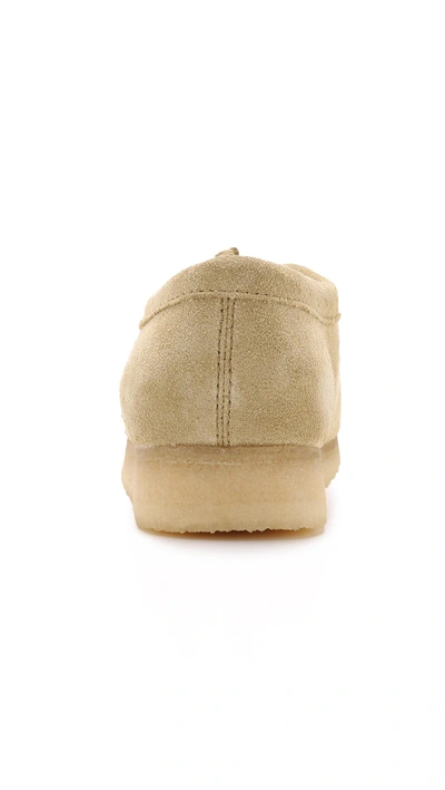 Clarks Suede Wallabee Shoes Maple In Maple