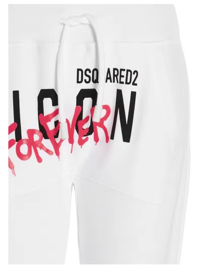 Shop Dsquared2 ‘icon 4ever' Joggers In White