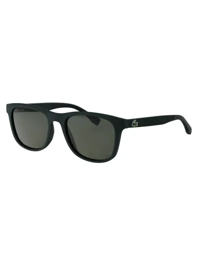 Shop Lacoste Sunglasses In 315 Matte Green