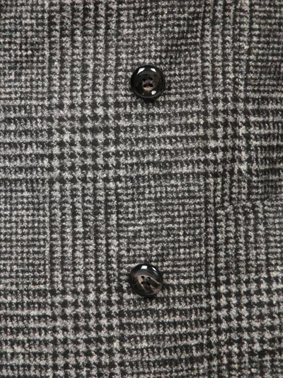Tagliatore Houndstooth Jacket In Grey-white-black In Black