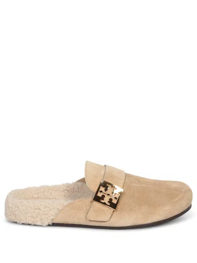 Tory Burch Mules Mellow In Shearling Color Taupe In Beige