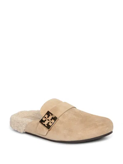 Tory Burch Mules Mellow In Shearling Color Taupe In Beige