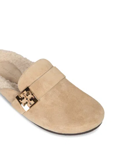Tory Burch Mules Mellow In Shearling Color Taupe In Beige